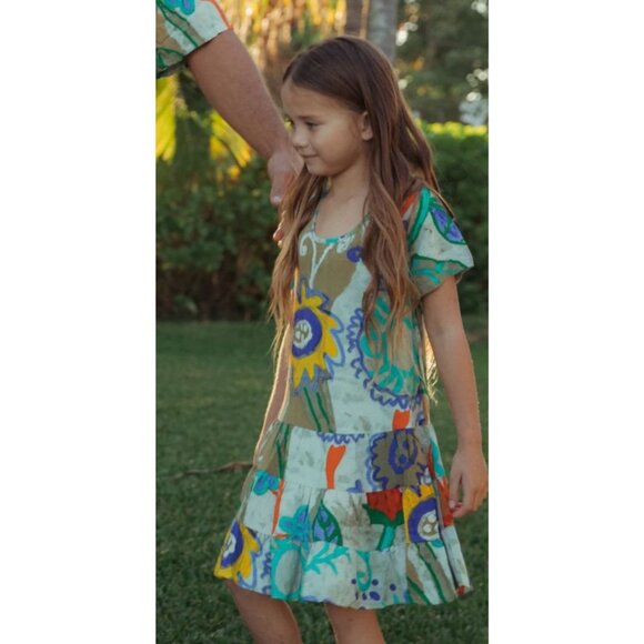 Jams World Lil People Girls Hattie Dress Country Flora Multicolor Small 6/7 - Picture 1 of 13